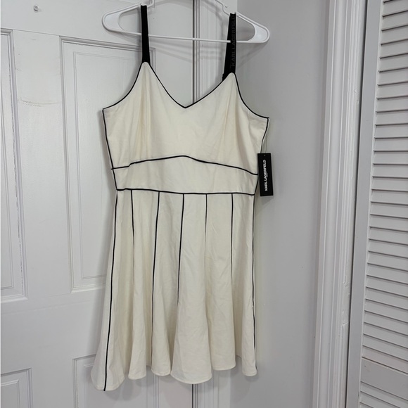Karl Lagerfeld Dresses & Skirts - Karl Lagerfeld Black and Cream Label Detail
